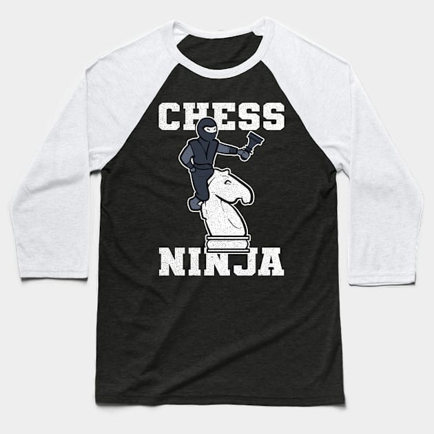 Chess Ninja Teacher Chessboard Grand Master Gift Baseball T-Shirt by amango